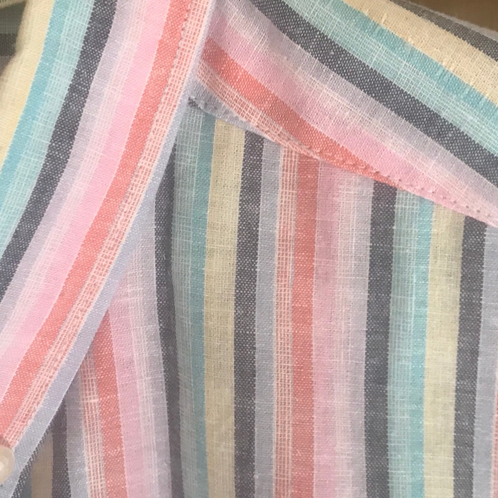 Natural Blue by Visitor linen striped shirt - Picture 6 of 6